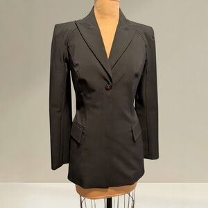 PLEIN SUD Y2K Black Blazer W. Nipped Waist 44/12